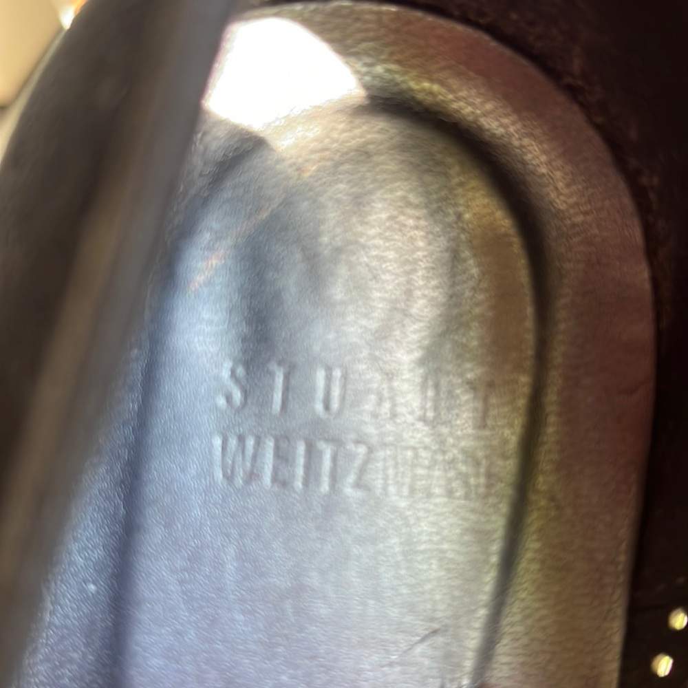 Y2K Stuart Weitzman Woman’s Shoes Size 8,5 Leather(suede) Black - Picture 4 of 7